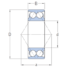 Double row angular contact ball bearing Cage: Steel 3310 A/W64